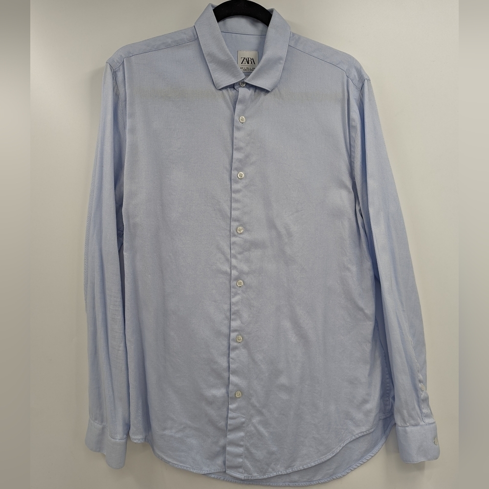 Men's ZARA Slim Fit Long Sleeve Button Down Shirt